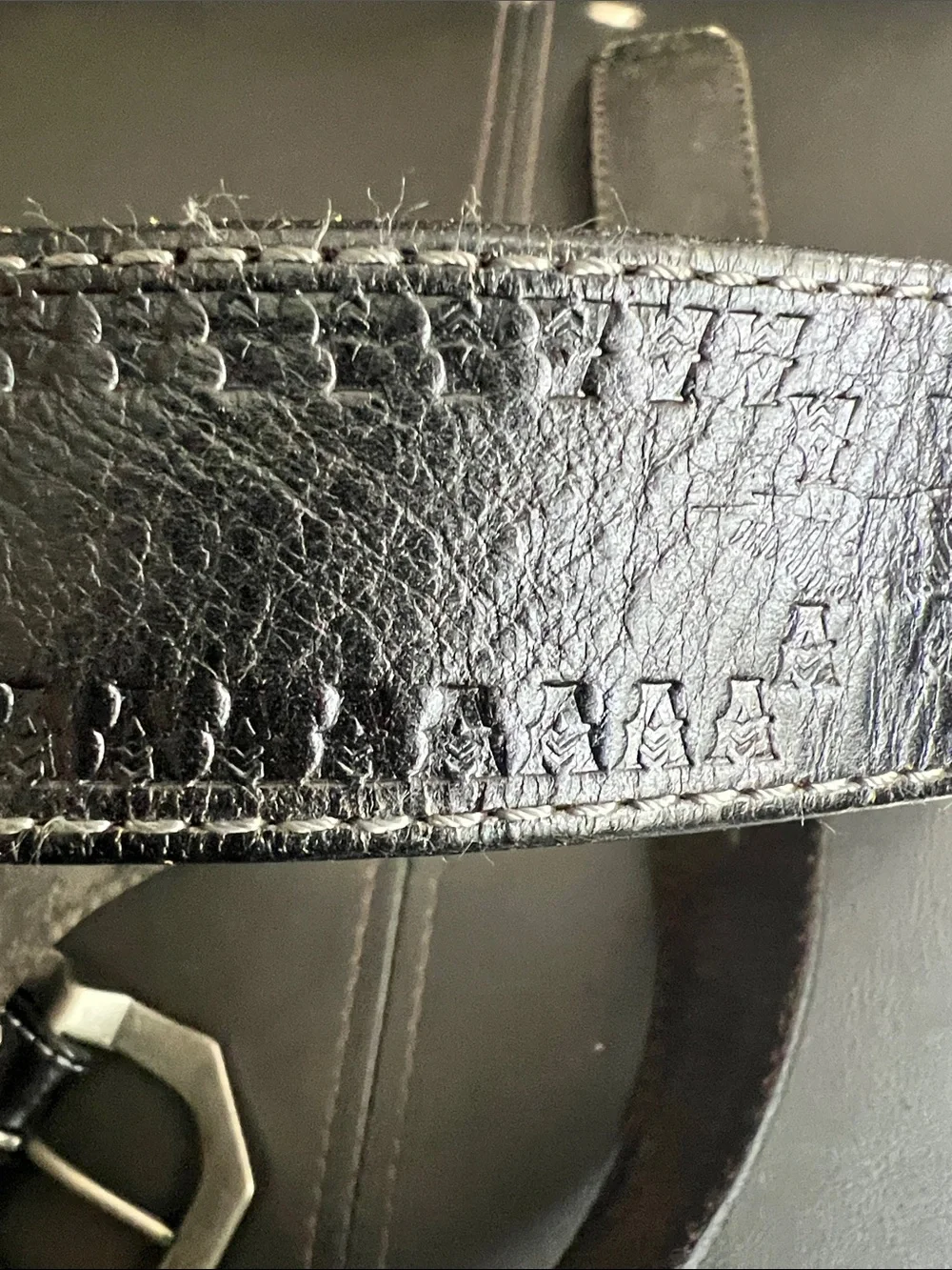 A. Kurtz Men's Radley Black Leather Belt with Oval Brushed Silver Buckle Size 40